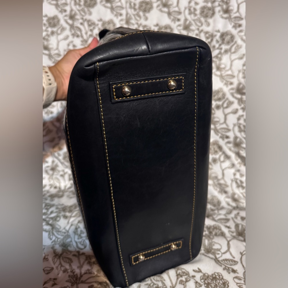 Dooney & Bourke Black Crocodile-Embossed Shoulder Bag - Picture 8 of 14